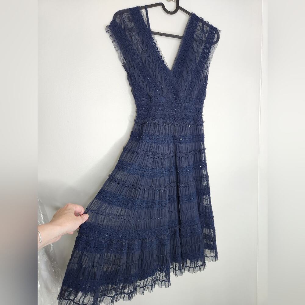 Studio M Blue lace and sequin dress